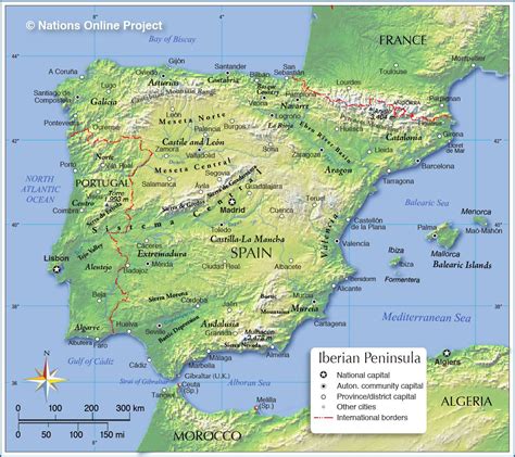labeled map of spain|topographic map spain.